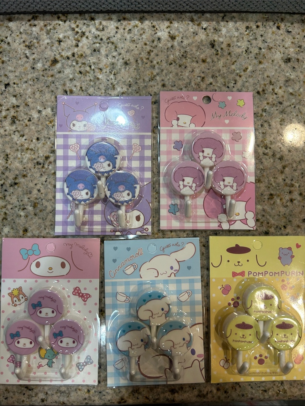 Sanrio Character 3pc Wall Hooks